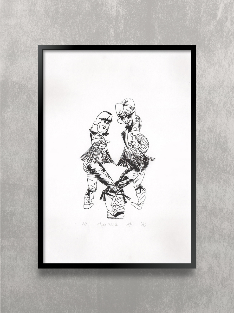 Шелкография «Рестлеры»