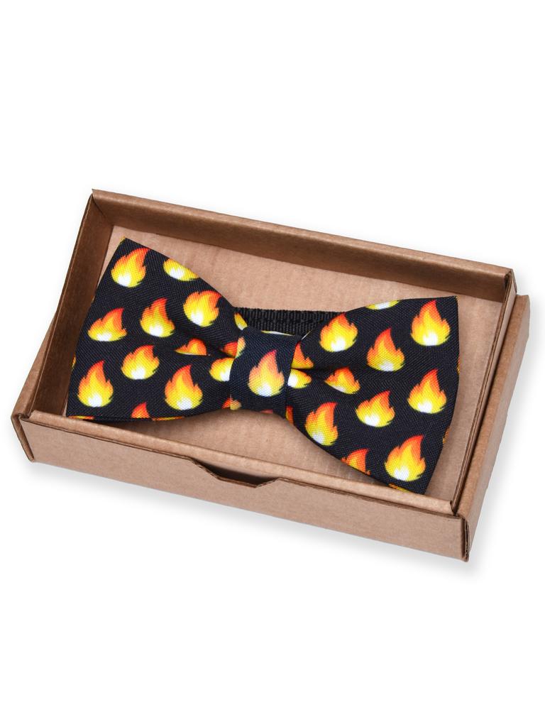 Галстук-бабочка с принтом огонь