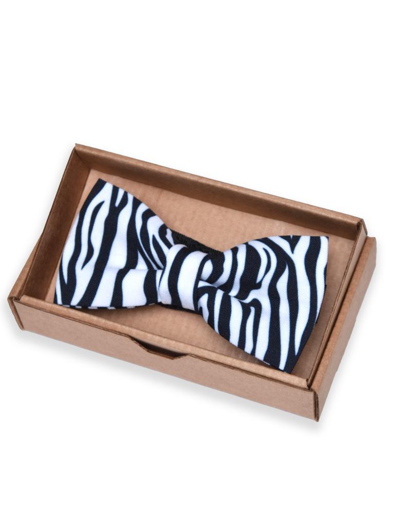 Галстук бабочка с принтом Зебра