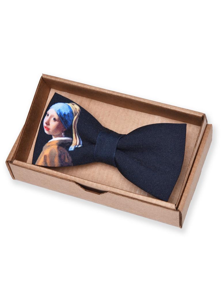 Галстук-бабочка с картиной "Девушка с жемчужной сережкой"