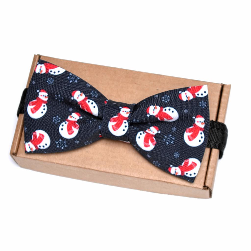 Галстук бабочка новогодняя