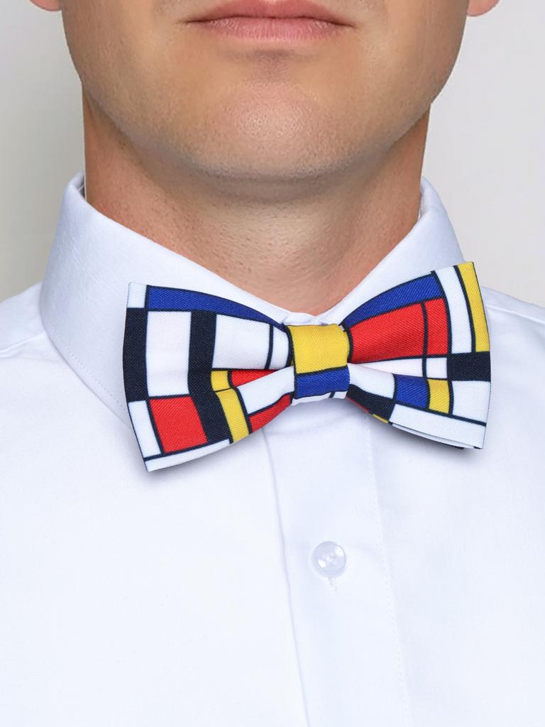 Галстук-бабочка с принтом Мондриан