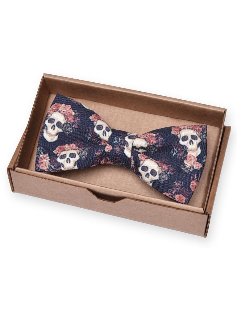 Галстук-бабочка с принтом череп