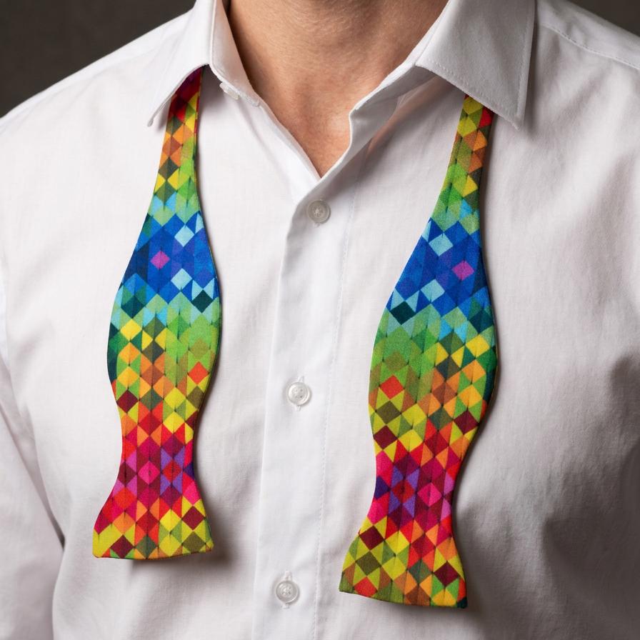 Бабочка самовяз с принтом геометрия