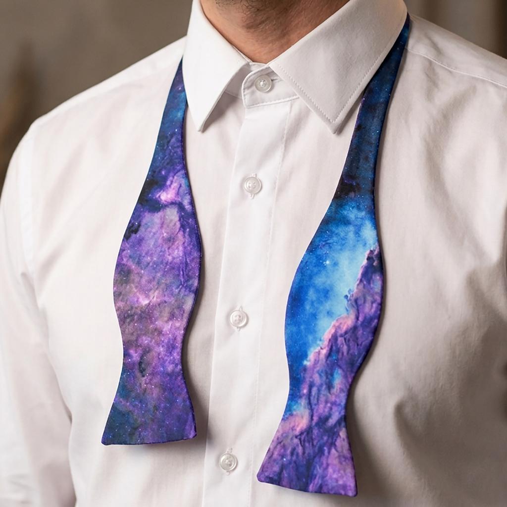 Бабочка самовяз с принтом космос