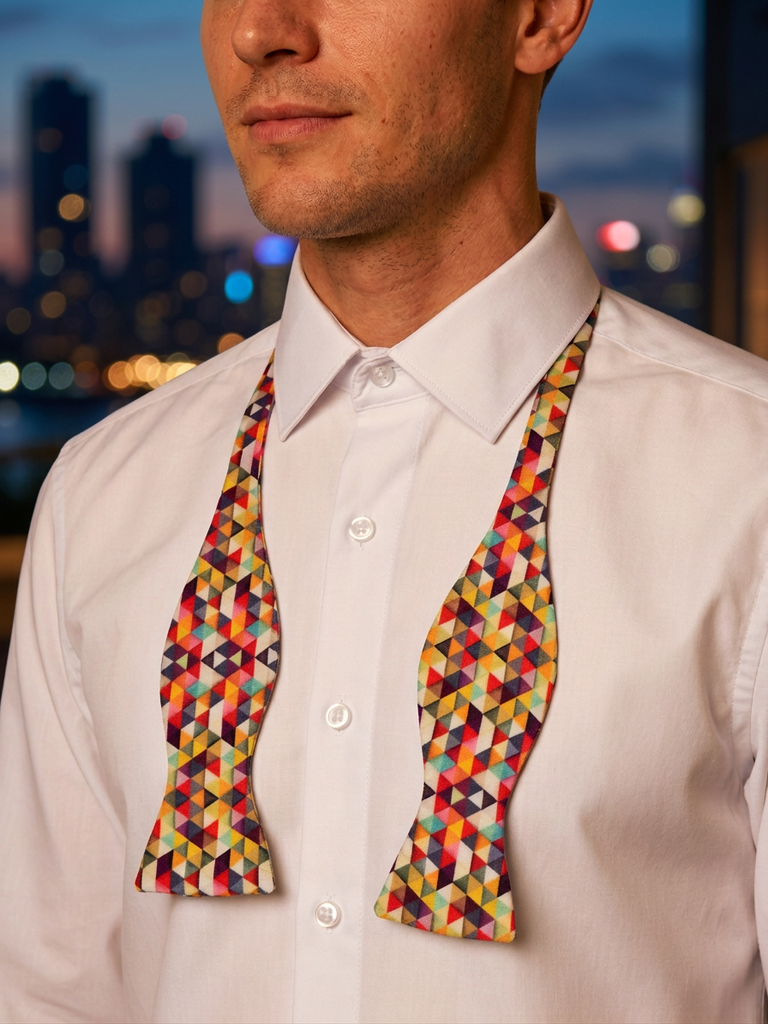 Бабочка самовяз с принтом треугольники