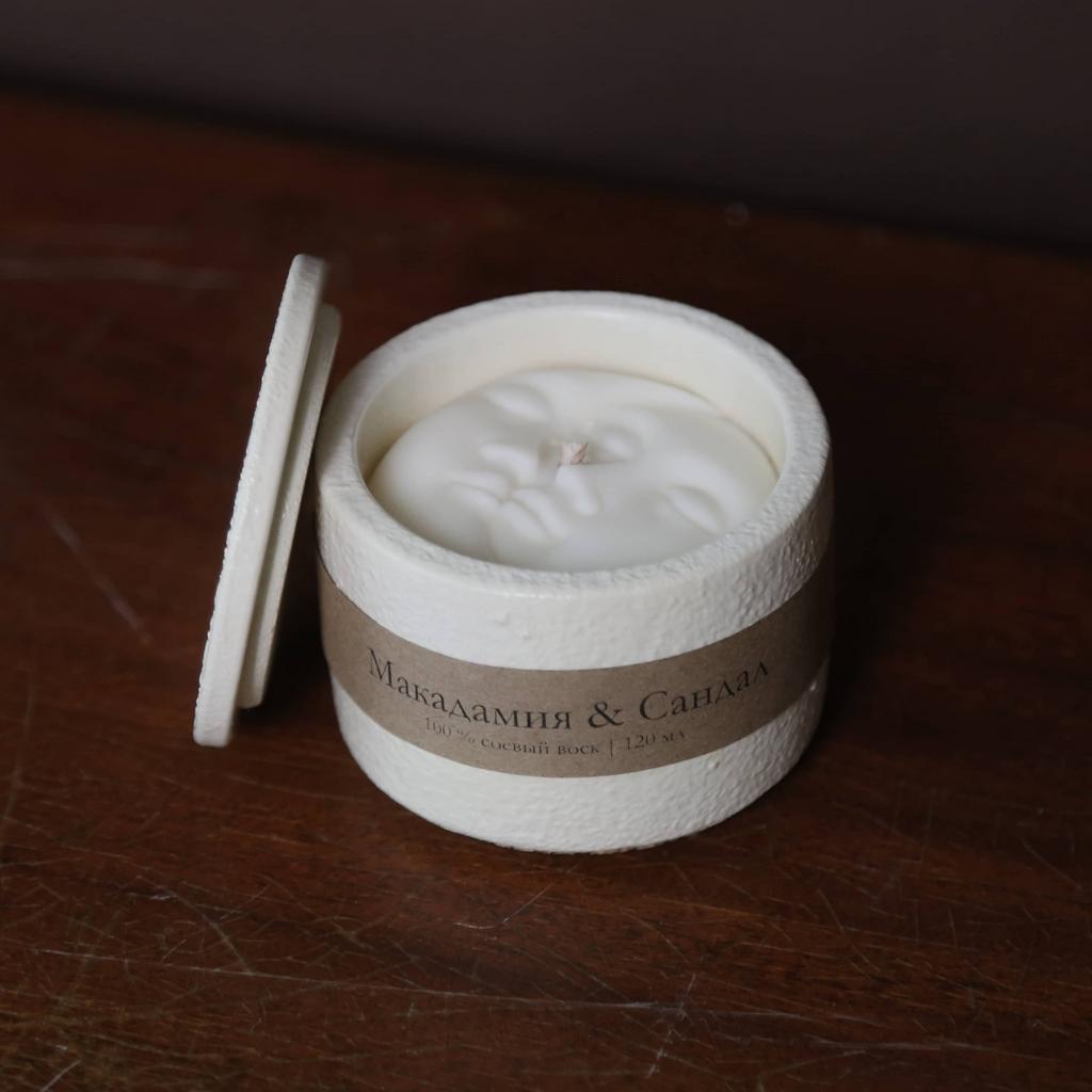СВЕЧА "МАКАДАМИЯ И САНДАЛ"
