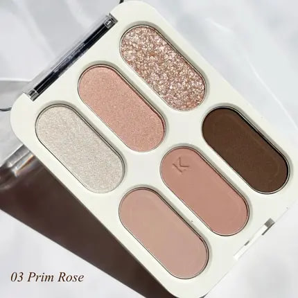 Палитра теней для век LAKA Forever 6 Eye Palette 03 Prim Rose