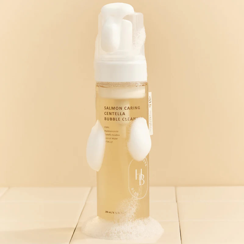 Пузырьковая пенка HEVEBLUE Salmon Caring Centella Bubble Cleanser 200ml
