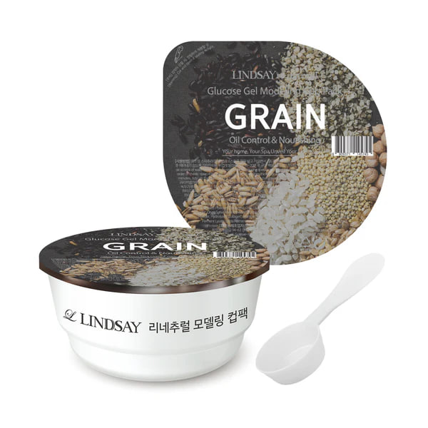 Альгинатная маска с пшеничным протеином и зелёным чаем LINDSAY Re:natural Modeling Mask Grain 35g