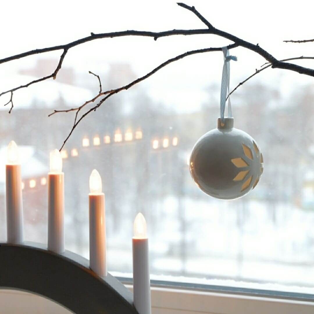 Шар фарфоровый с прорезным узором Алатырь