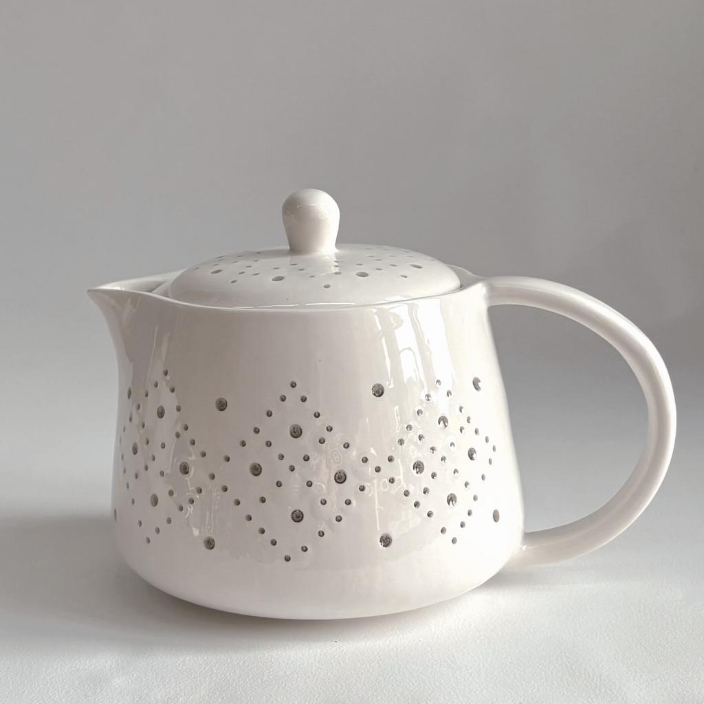 Чайник заварочный фарфор с прорезным узором Канва 600 мл