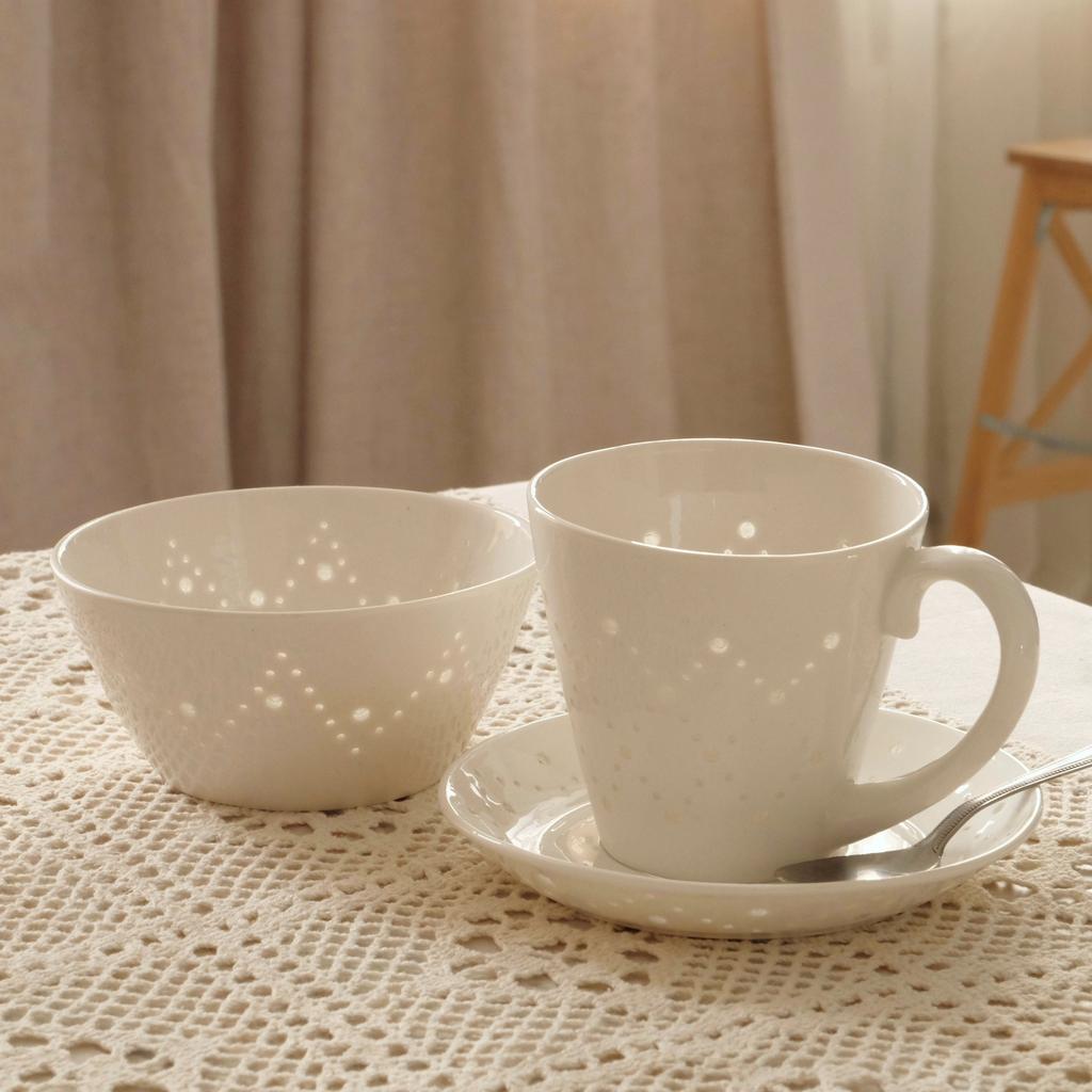 Набор с чайной парой Ромбы и маленькой пиалой