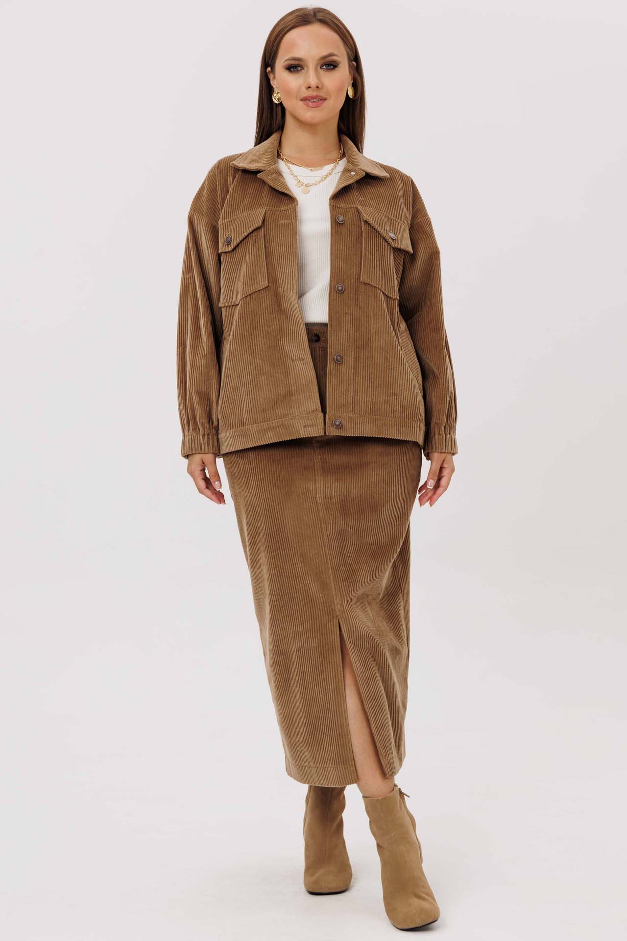 Костюм двойка куртка и юбка, Арт 1245к. Размеры 44-54