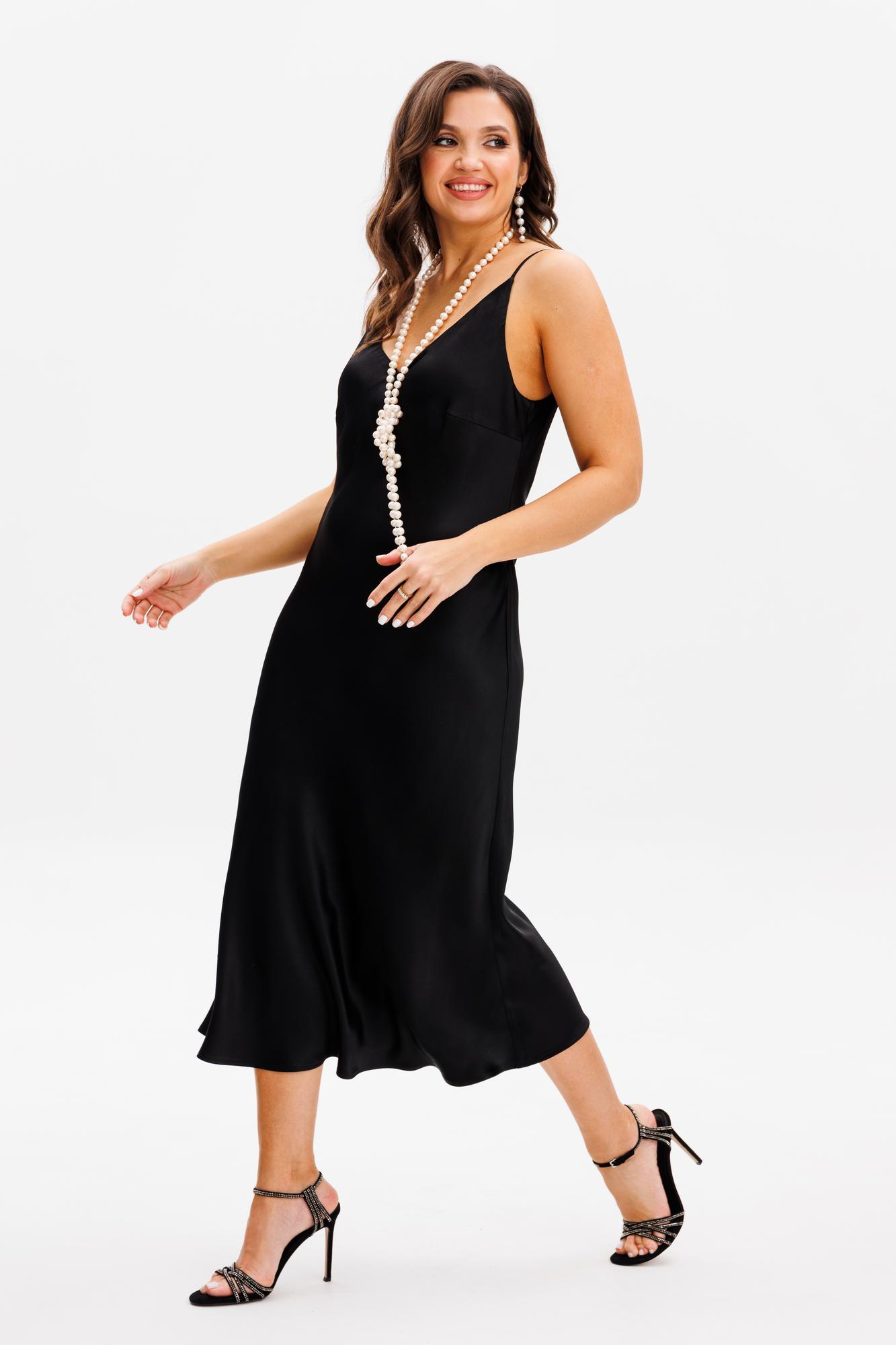 Платье-комбинация атласное арт. 1158