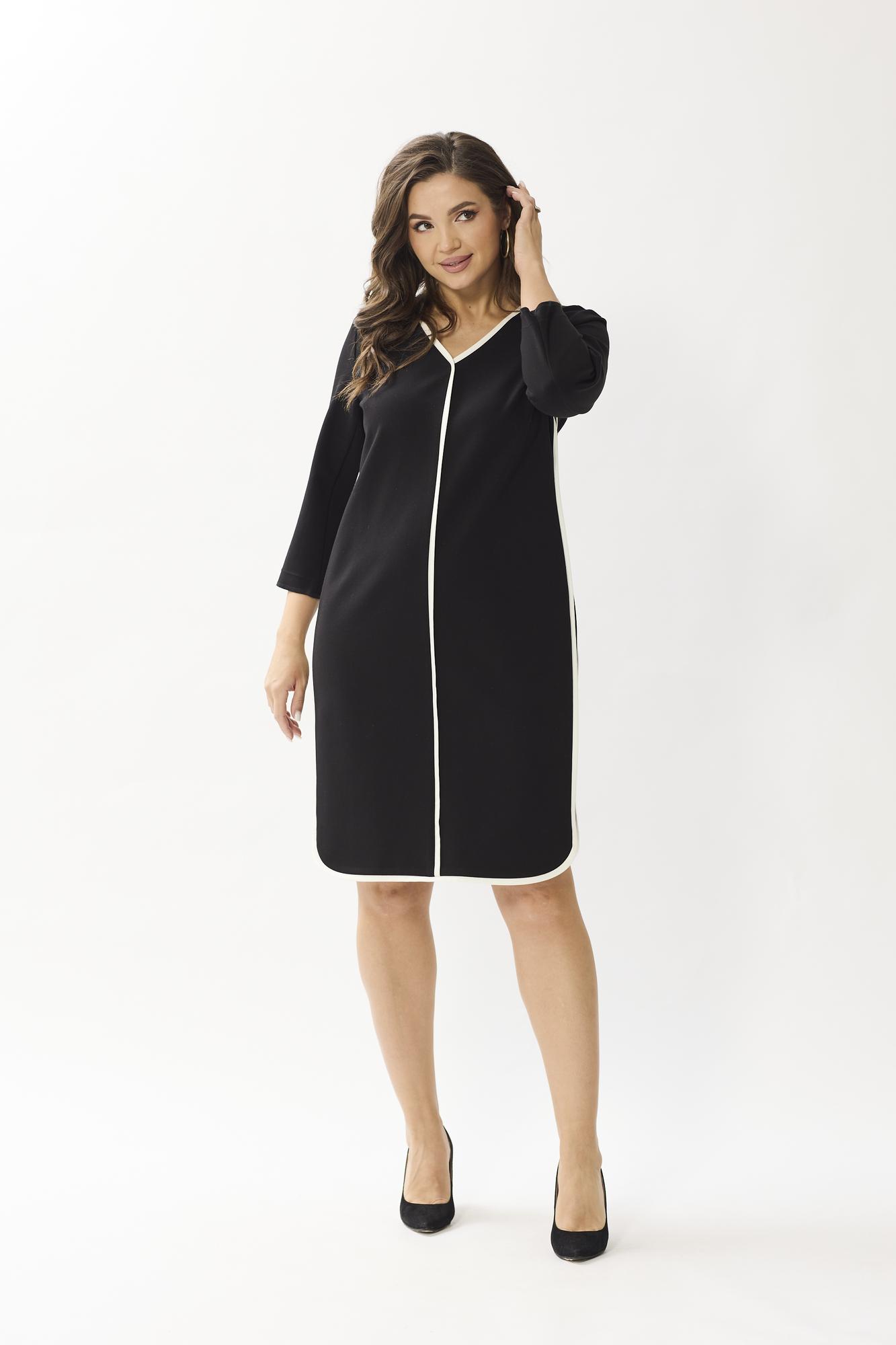 Трикотажное платье черное арт. 1142