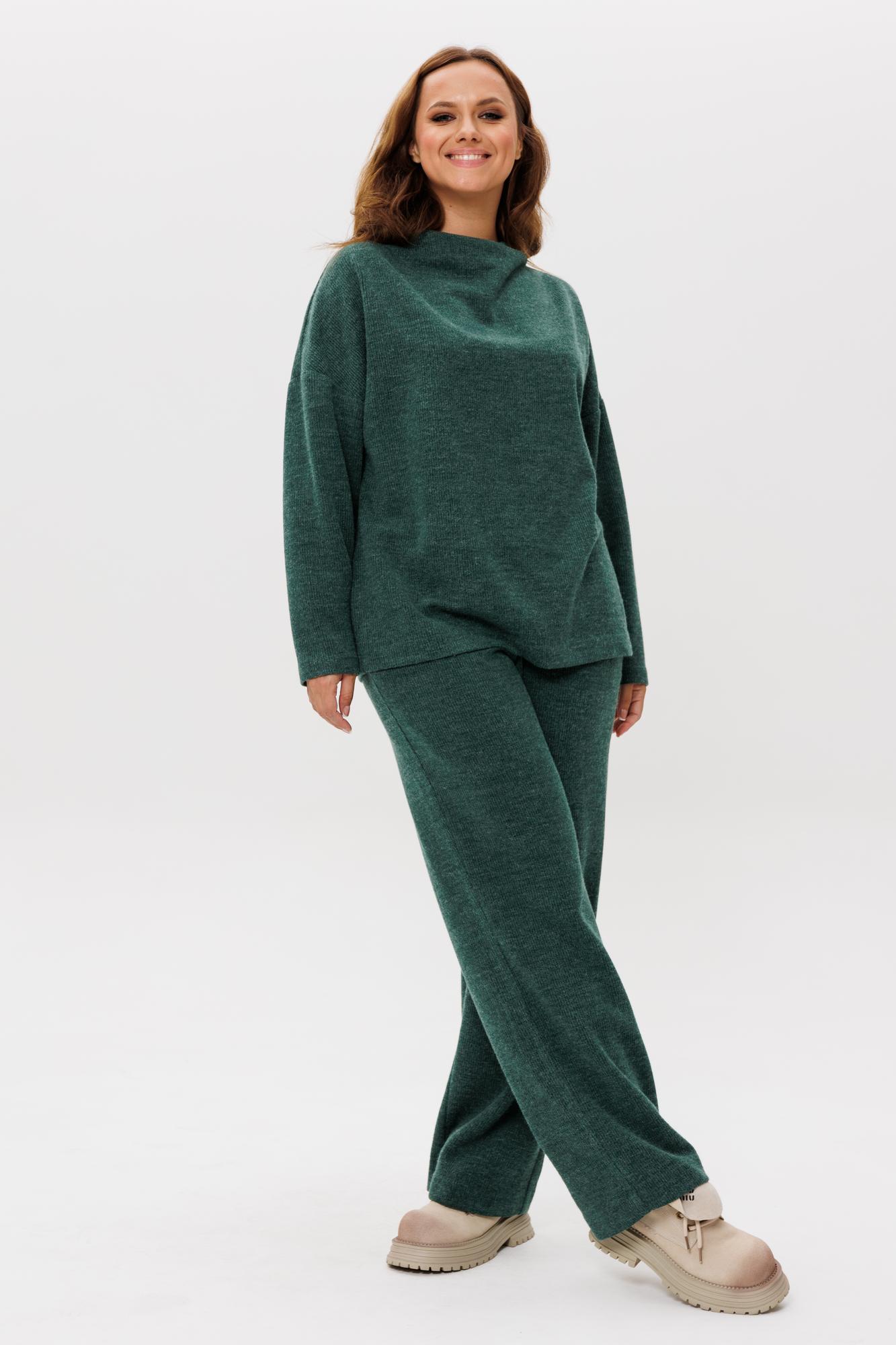 Костюм трикотажный зеленый меланж арт. 1129