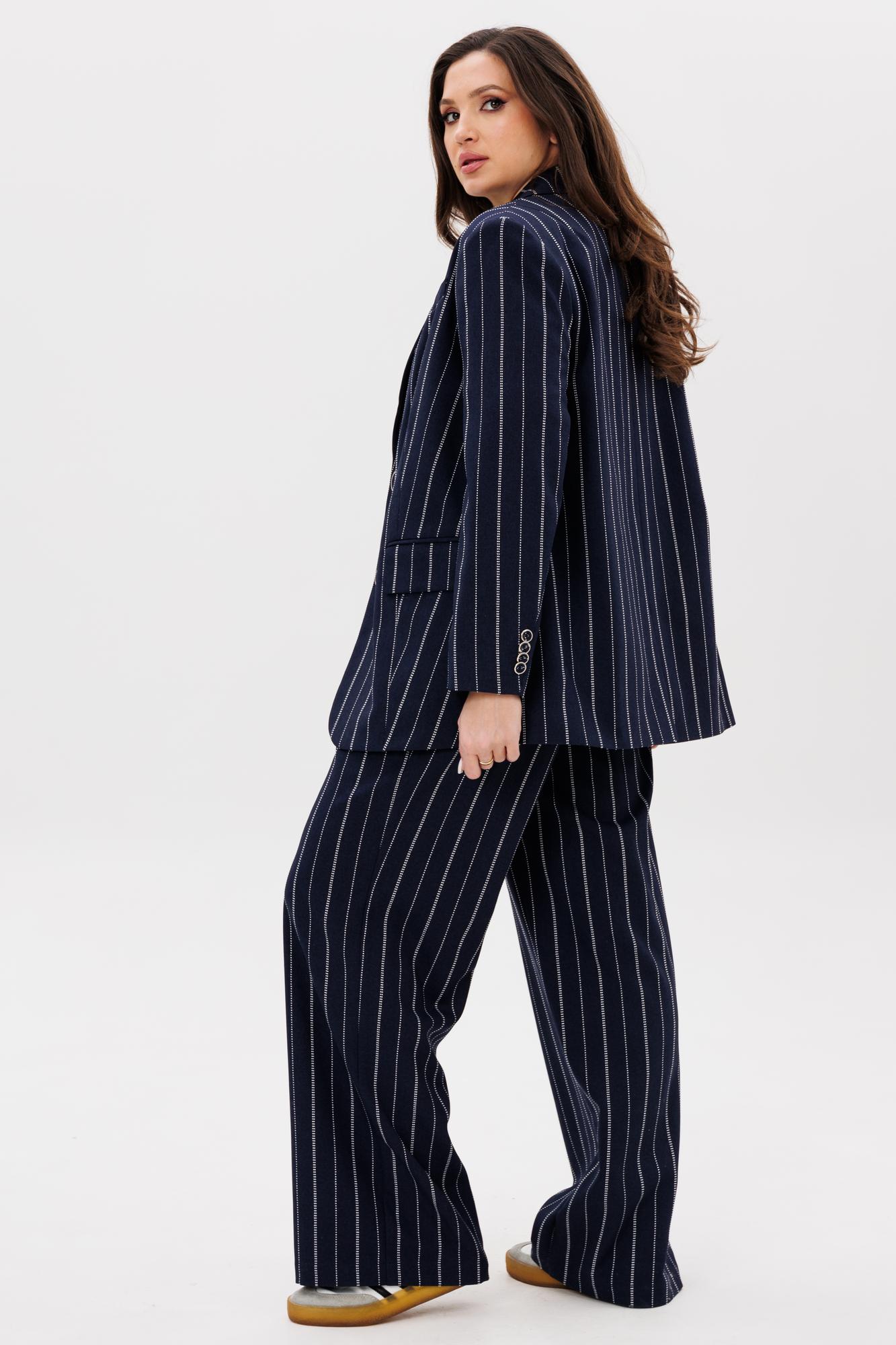 Костюм брючный арт.1993 в полоску синий