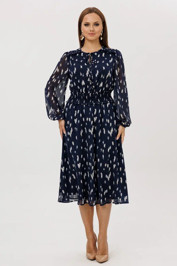 Платье шифоновое арт.1223 синий