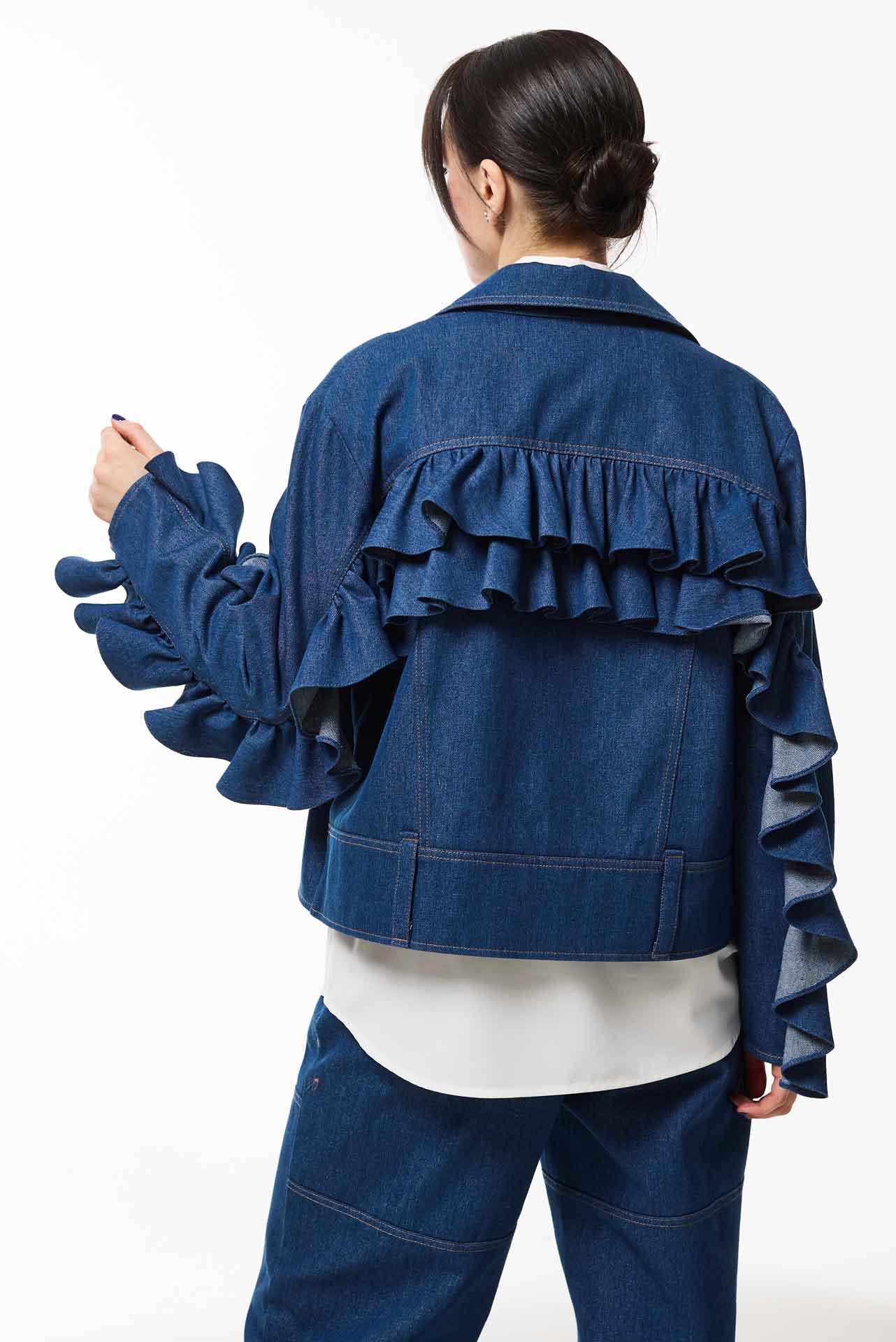 Куртка джинс арт.1051 синий цвет