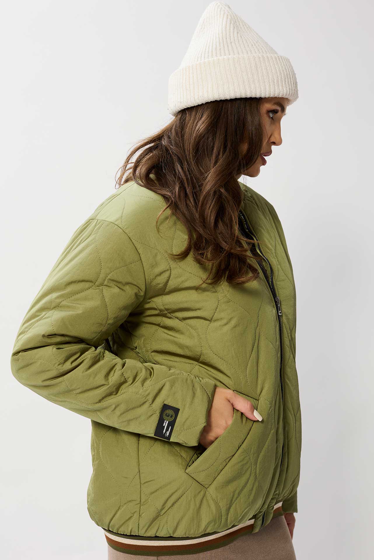 Бомбер арт.1069 цвет оливковый