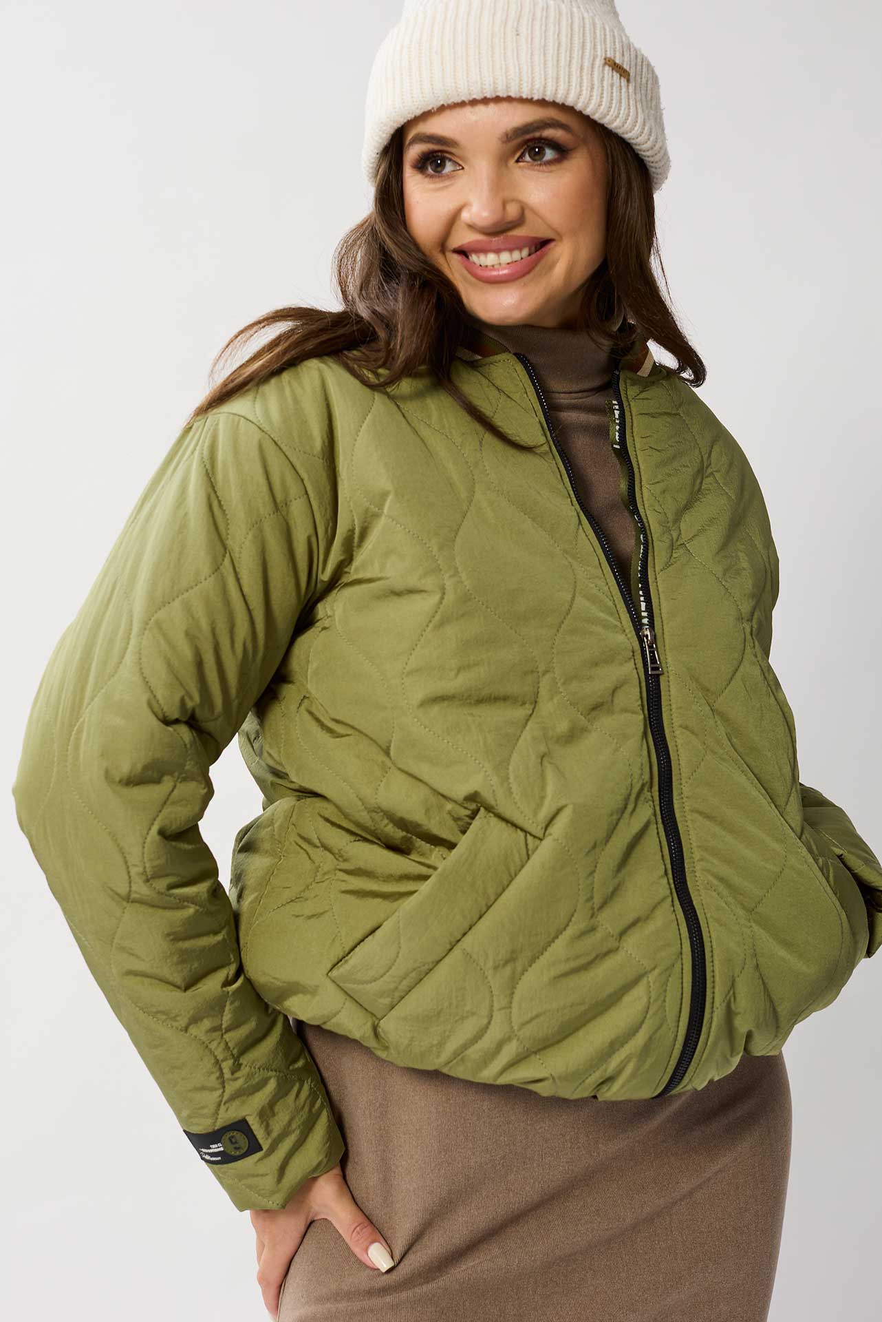 Бомбер арт.1069 цвет оливковый