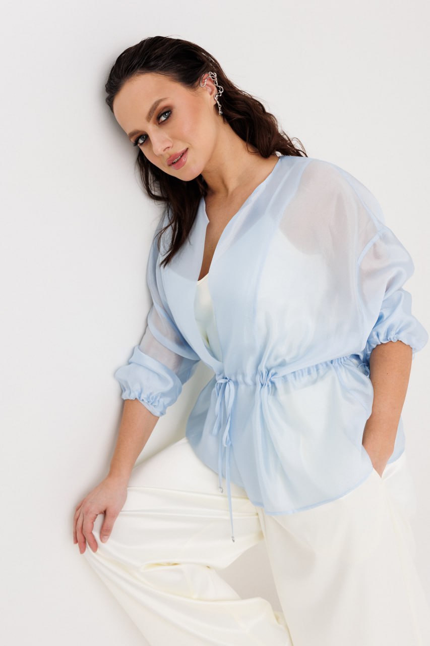 Накидка кимоно арт. 1300 небесный голубой