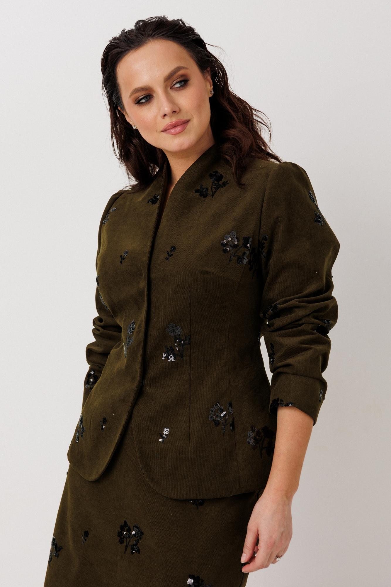 Костюм женский велюр с пайетками арт.12971