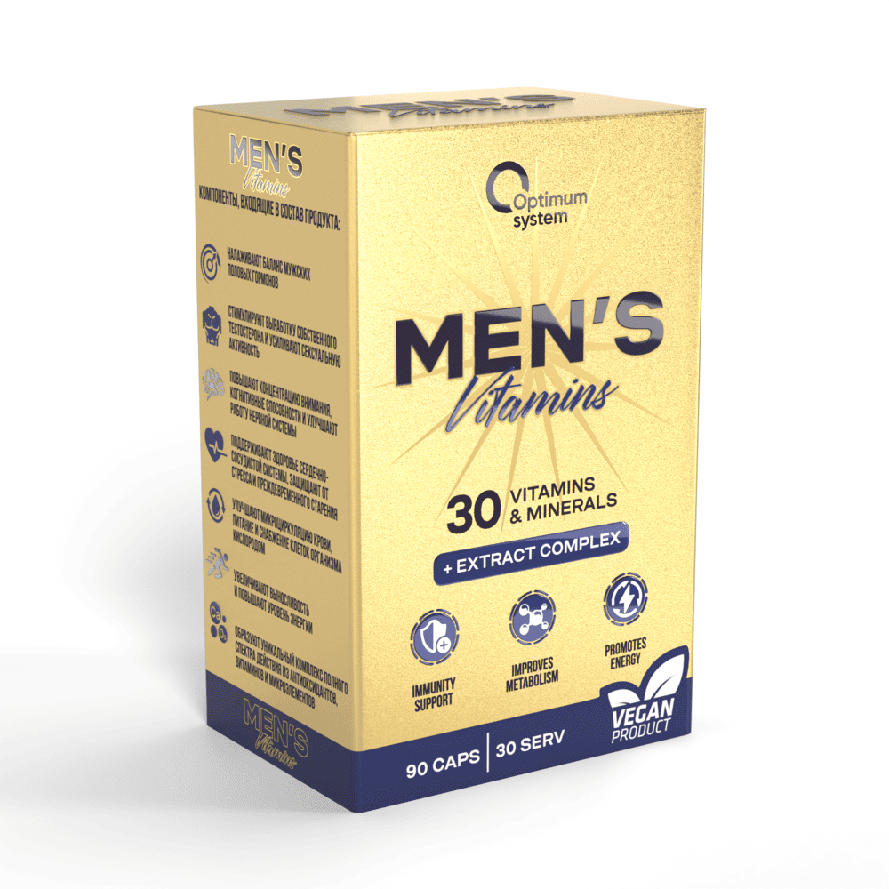 Мужской витаминно-минеральный комплекс Optimum System Gold Men's Vitamins Forte, 90 капсул