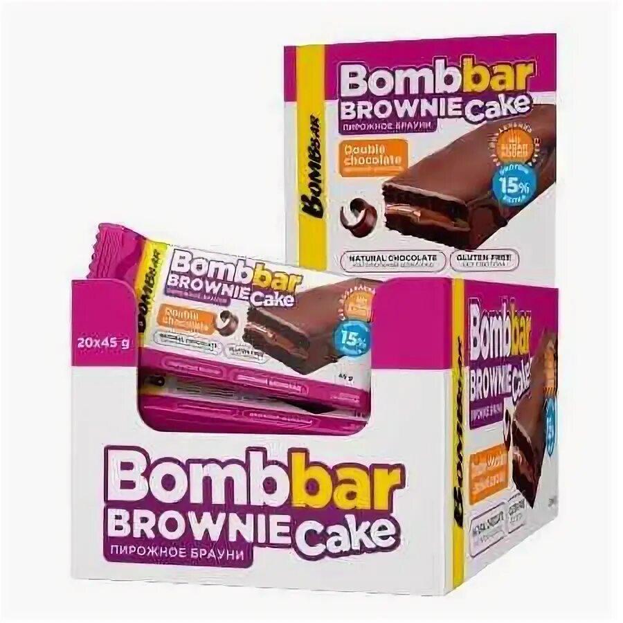 Протеиновое пирожное брауни Bombbar Brownie Cake, 45 г