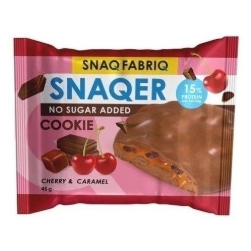 Протеиновое печенье Snaq Fabriq Snaqer, 45 г, Вишня и карамель