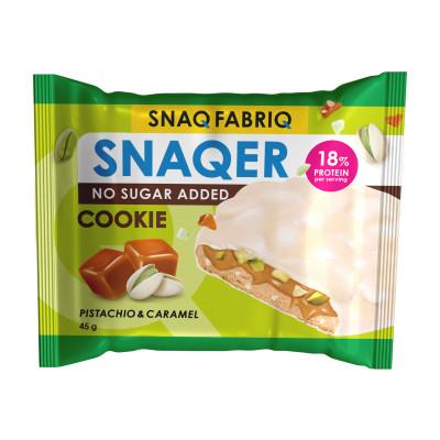 Протеиновое печенье Snaq Fabriq Snaqer, 45 г, Фисташка и карамель