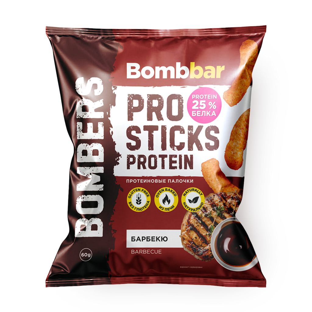 Протеиновые кукурузные палочки Bombbar Pro Sticks Protein, 60 г