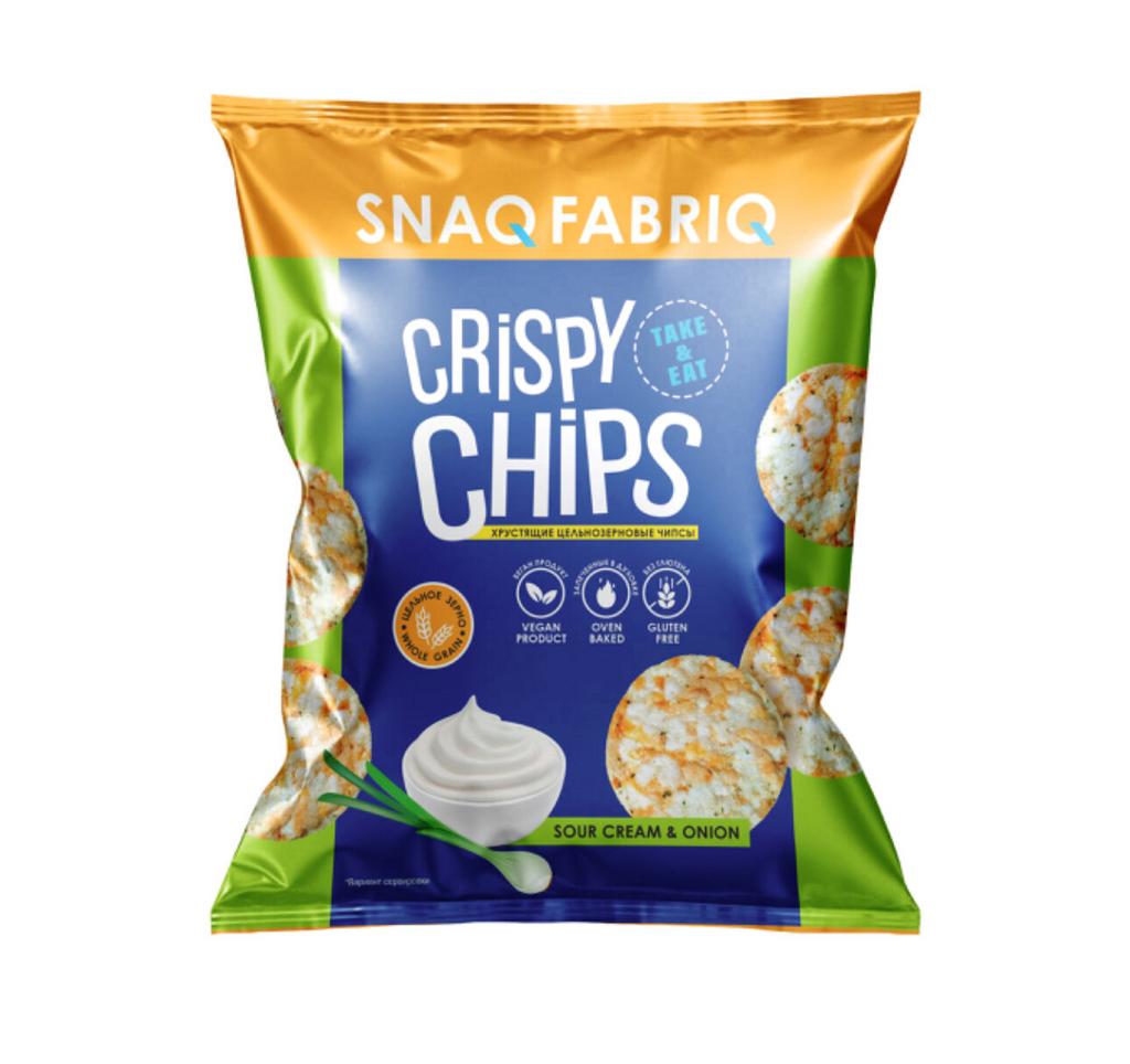 Чипсы цельнозерновые Snaq Fabriq Crispy Chips, 50 г