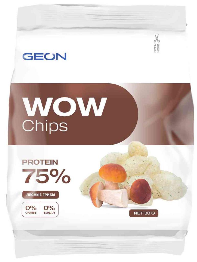 Чипсы протеиновые безуглеводные Geon wow protein chips 30 гр.