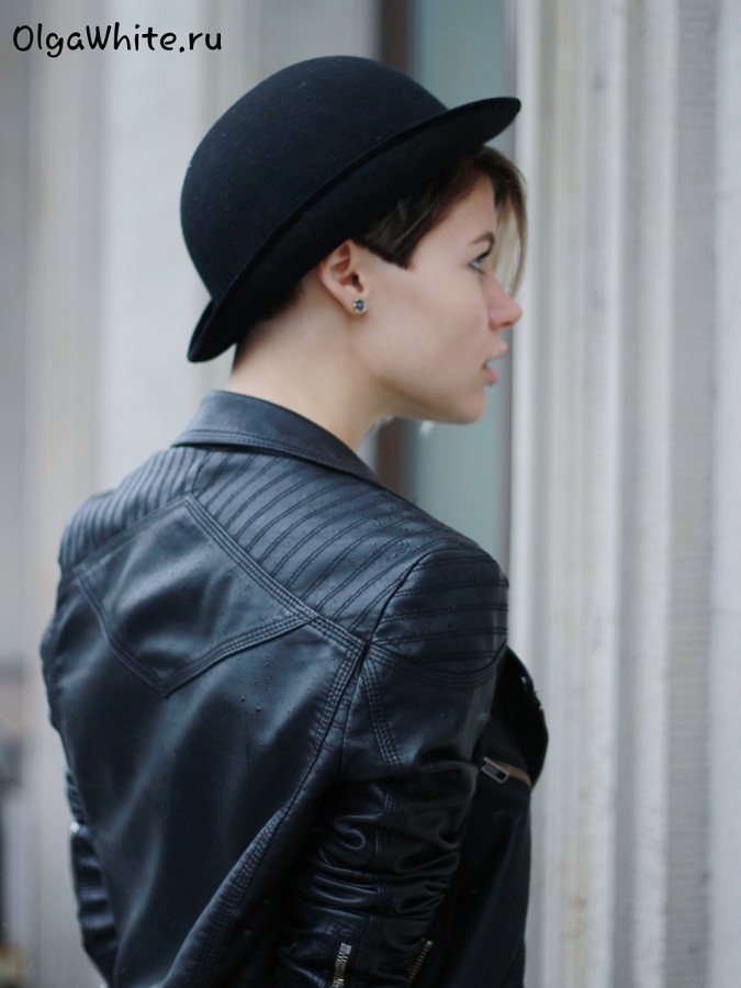 Шляпа котелок женская фетровая