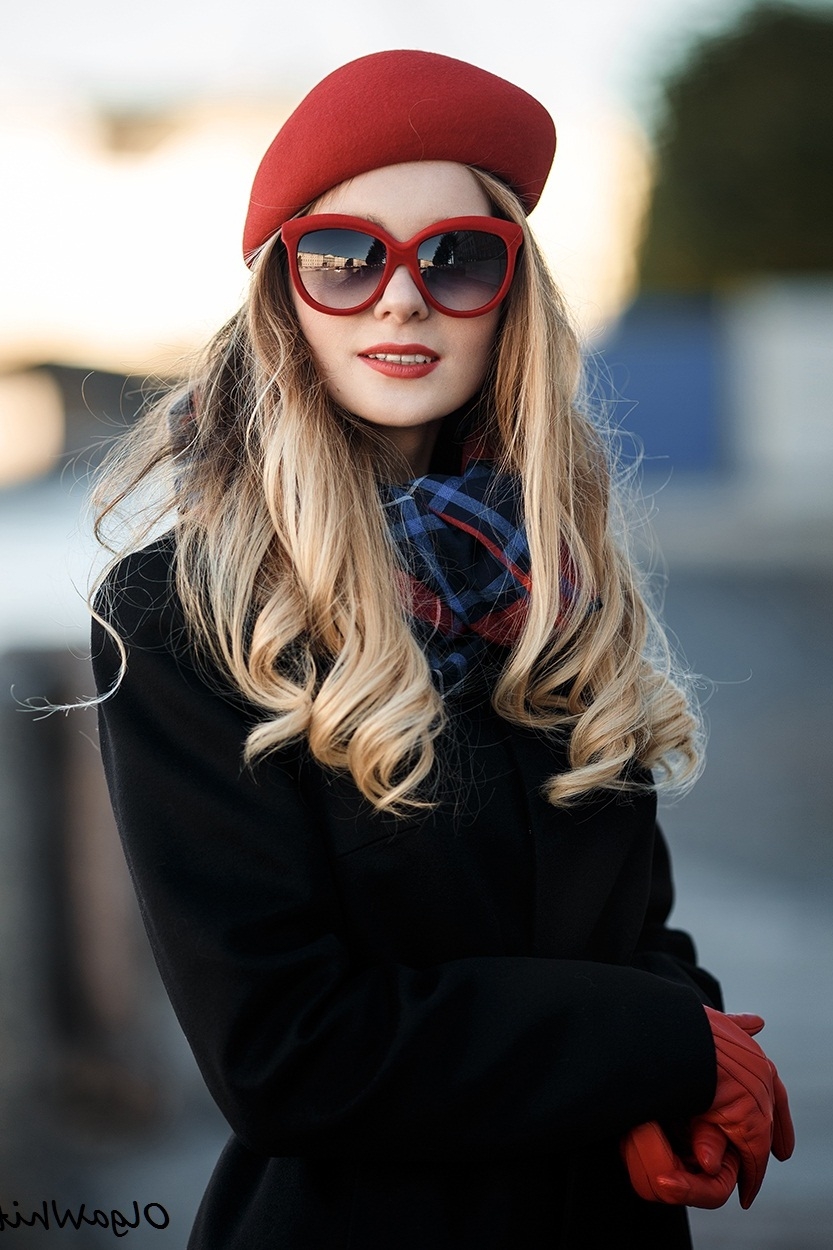 Красная женская модная шляпа берет ala Ralph Lauren