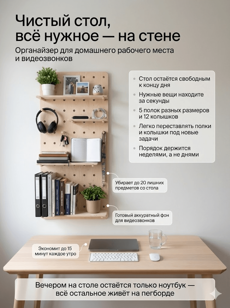 Пегборд Line 150x50