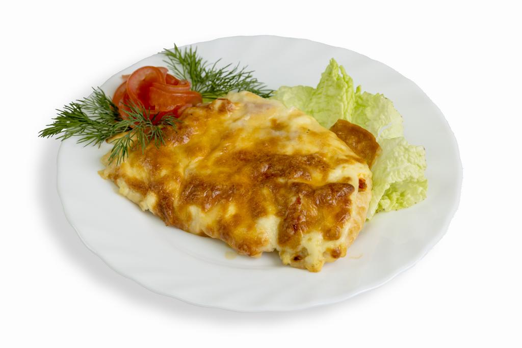 Куриная отбивная с ананасом и сыром 100 гр.