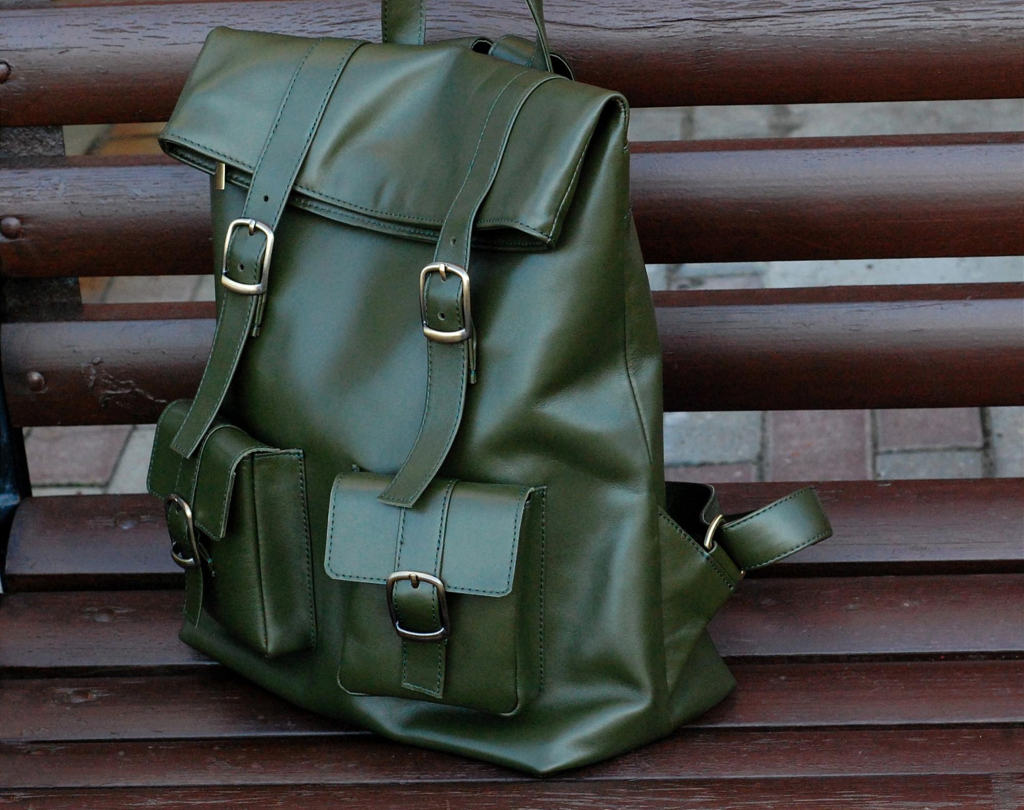 Рюкзак из натуральной итальянской кожи