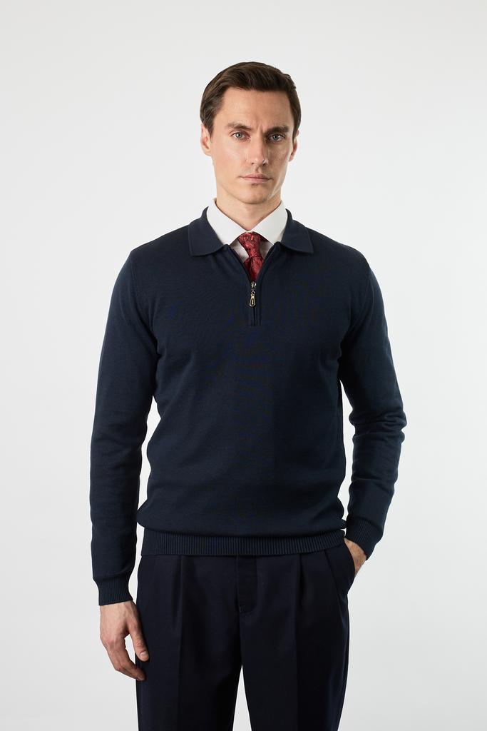 ДЖЕМПЕР НА МОЛНИИ ИЗ СМЕСИ ХЛОПКА И КАШЕМИРА