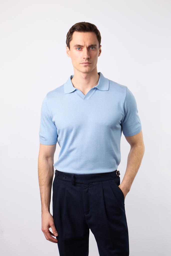 ВЯЗАННОЕ ПОЛО ИЗ МЕРСЕРИЗОВАННОГО ХЛОПКА