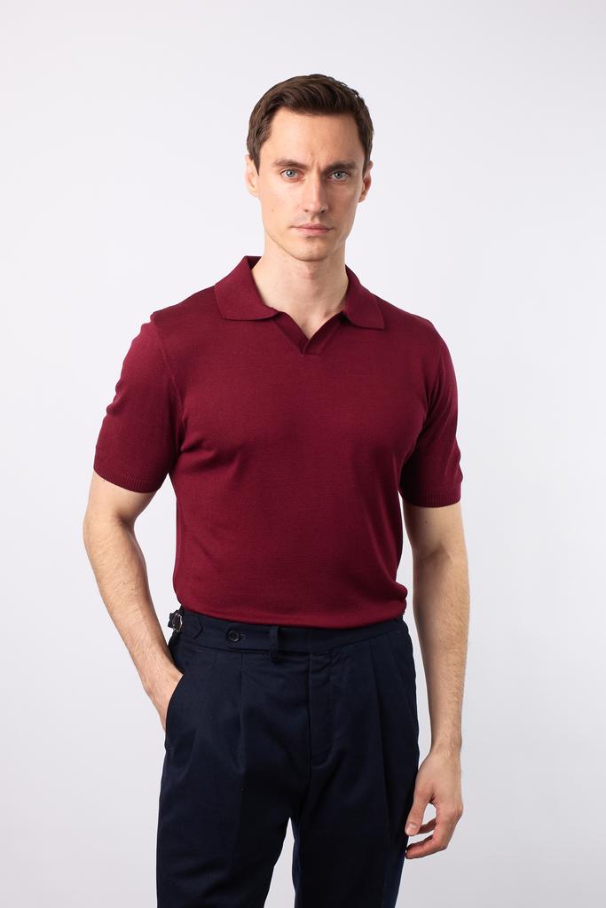 ВЯЗАННОЕ ПОЛО ИЗ МЕРСЕРИЗОВАННОГО ХЛОПКА