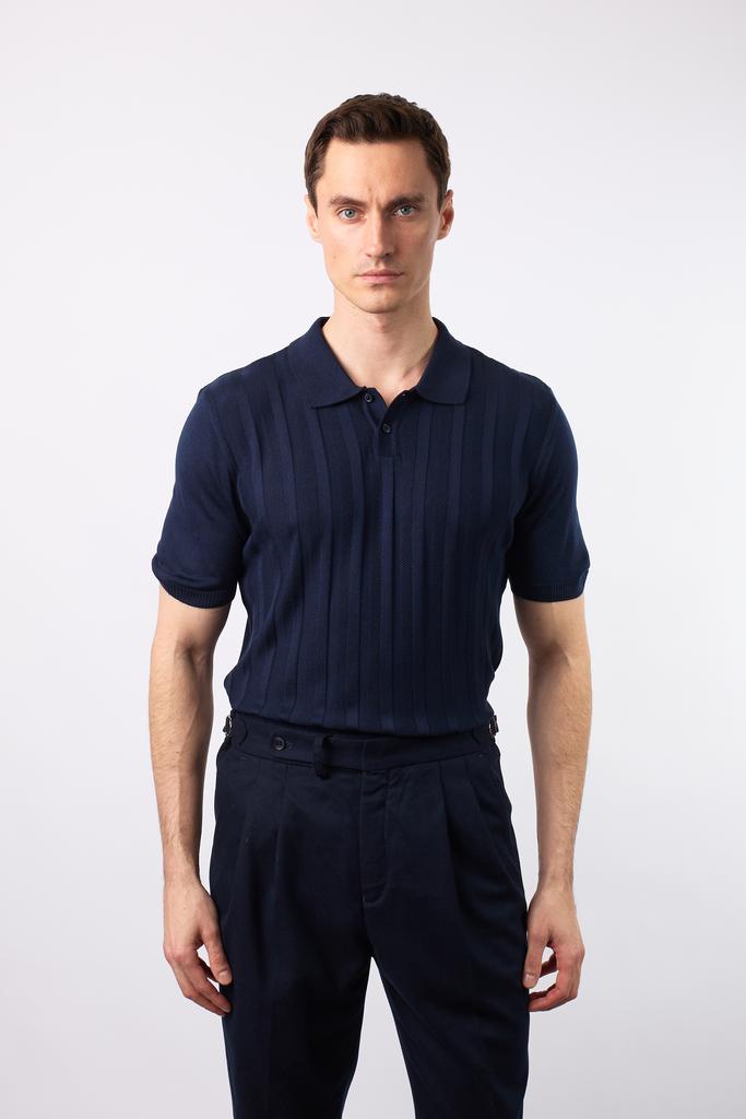 ВЯЗАННОЕ ПОЛО ИЗ МЕРСЕРИЗОВАННОГО ХЛОПКА