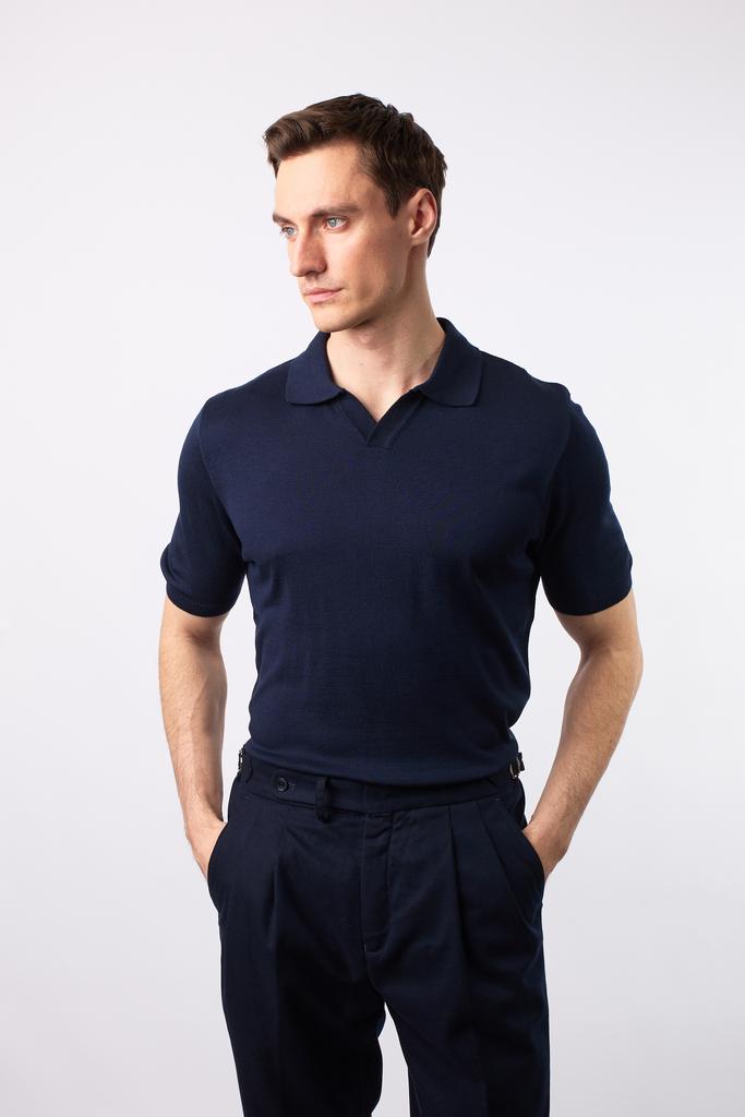 ВЯЗАННОЕ ПОЛО ИЗ МЕРСЕРИЗОВАННОГО ХЛОПКА