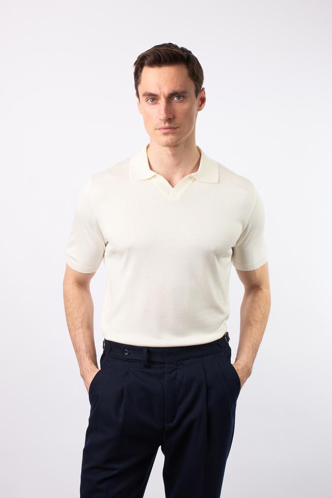 ВЯЗАННОЕ ПОЛО ИЗ МЕРСЕРИЗОВАННОГО ХЛОПКА