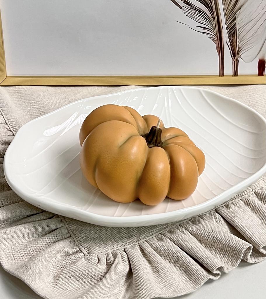 Свеча Тыква плоская оранжевая