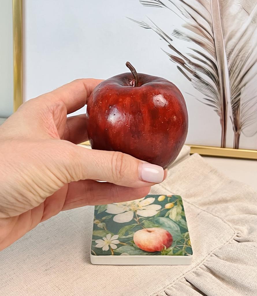 Свеча Яблоко и подсвечник набор