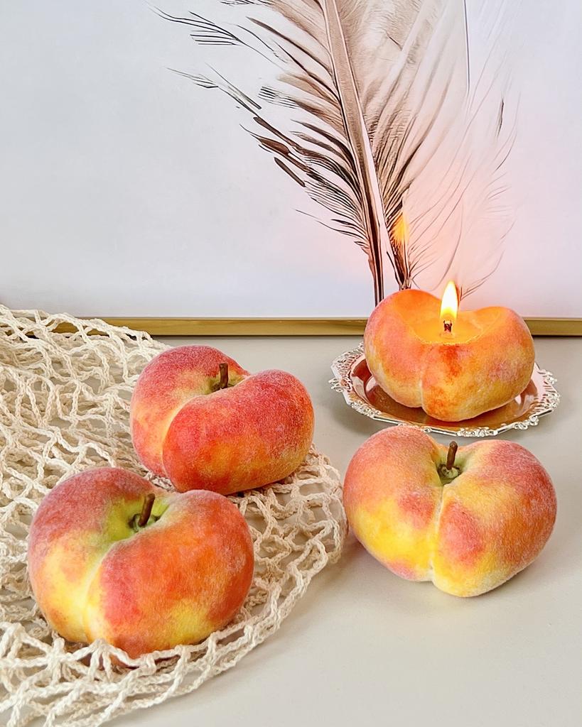 Свеча Персик инжирный (плоский) с ароматом Медовый персик