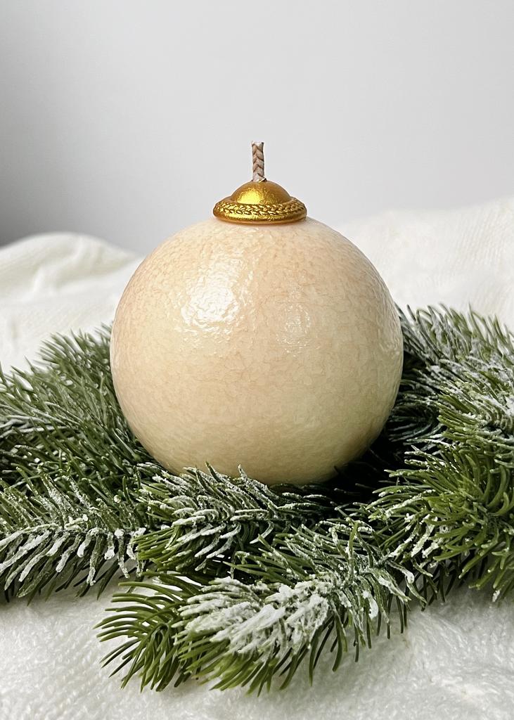 Свеча Ретро Шар бежевый